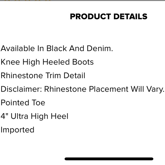 Fashion Nova Denim Rhinestone Trim Boots - Picture 5 of 5